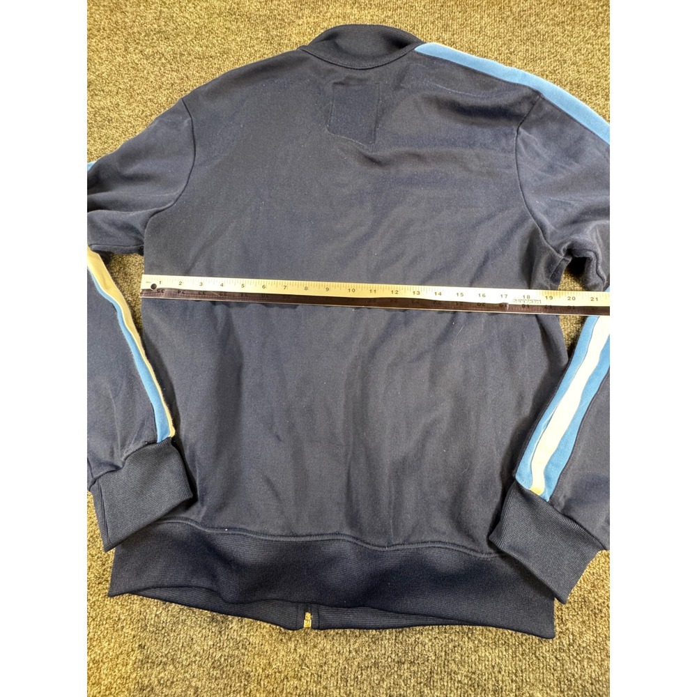 Aeropostale Mens Track Jacket Navy Blue Full Zip Athletic Stripe Retro Medium - Picture 2 of 5